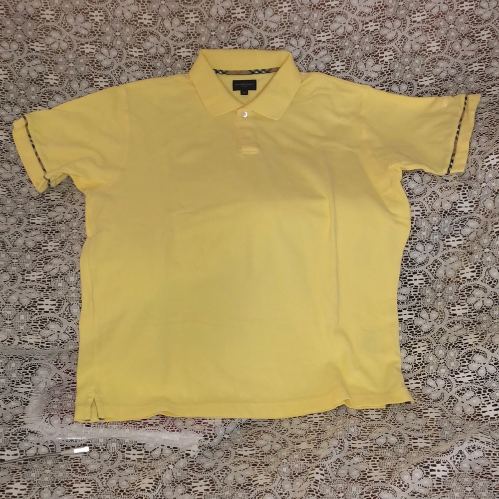 BURBERRY - Burberry Men’s Polo Shirt - Soft Yellow Size M